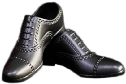 predolo Zapatos para Muñecos a Escala 1:6, Zapatos de Hombre, Accesorios para Muñecos, Modelo de Juguete, Regalos, Decoración, Elegante, Modelo en Miniatura P, Negro