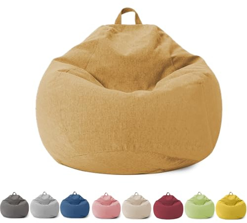 Sacco Seduto per Bambini e Adulti, Coprimaterasso Sacco Seduto Senza Riempimento, con Cerniera, per Adulti e Bambini, 100 x 120 cm Poltrona Sacco per Camera da Letto, Ufficio, Soggiorno, Terrazza