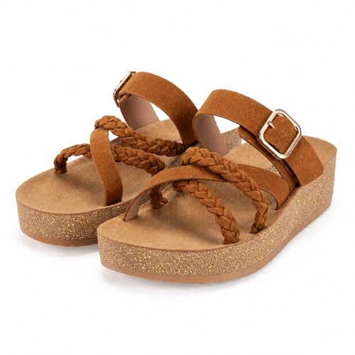 CLEIKS Sandali Eleganti Donna Estivi con Zeppa Scarpe Casual da Donna Scarpe Estive da Donna WCX250454 IT