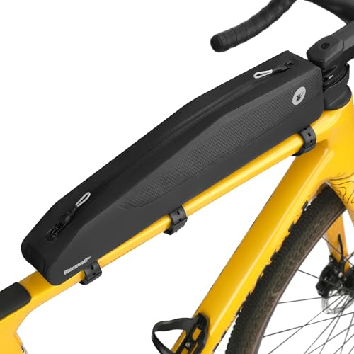 Rhinowalk Cykel övre rörväska, helt vattentät, professionellt tillbehör för mountainbike och landsvägscykel (utökad version), 2 l