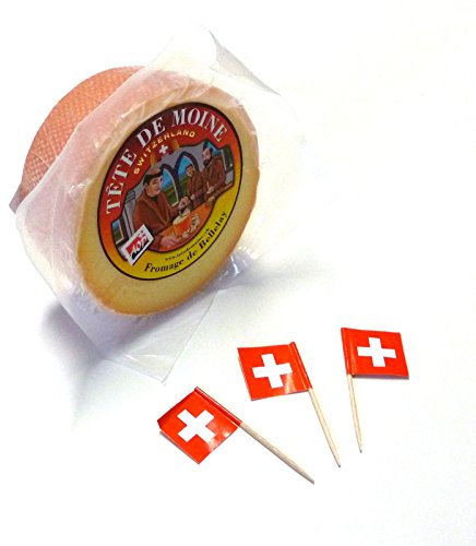 Tete de Moine Half Wheel, Sealed, approx. 420g Monk's Head Cheese for Girolle, Fromage de Bellelay