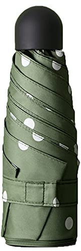Regenschirm Taschenschirme 6 Rib Windbeständiger, Sonnenschutz Umbrella Faltender Leicht Im Freien UV Kompakt Für Regnerische Und Sonnige (Olivgrün)