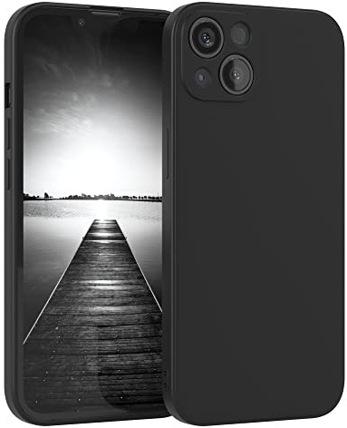 EAZY CASE - Silikonfodral för iPhone 13 Silikonfodral Mjukt stötsäkert mobilskal iPhone 13 Skyddsfodral med kameraskydd Tunt Premium skyddsfodral TPU Telefonstötfångare i Svart