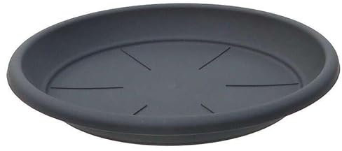 Decor Space Sottovaso Tondo Basic'' per Fiori e Piante da Giardino (45 cm, Antracite)
