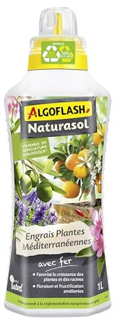 ALGOFLASH NATURASOL Engrais Liquide Plantes Méditerranéennes, 1 L, UAB, ALBIOMED1