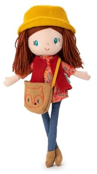 LILLIPUTIENS Bambola Léa in Tessuto, Naturale e Coccolosa, Amica Dolce ed Ecologica per Bambini dai 2 Anni, Giocattolo Educativo con Accessori Rimovibili, 83489