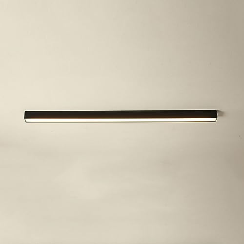 SIYANE Plafoniera lineare a LED minimalista Plafoniera moderna da incasso per corridoio Barra in metallo Lampada da soffitto a lunga striscia nera in metallo Plafoniera da ufficio bianca per la casa C