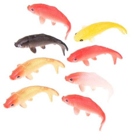 ERINGOGO 8St Simuliertes Koi-Modell Mini-Koi-Fisch- künstlich Tierfischfigur winziges Aquarium-Puppenhaus-Koi-Fisch Mikro-Landschaftsdekor Tank realistisches Fischdekor Tierfiguren PVC