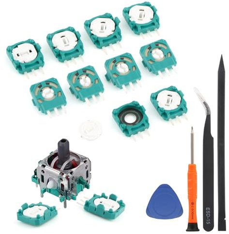 10 Pièces Pour Sony PS5 Potentiomètre de Module Analogique 2,3K Ohm pour Manette PS5 Potentiomètres De Joystick De Résistance Trimpot Pièces De Réparation Pour Joystick Analogique Avec Outils (Vert)