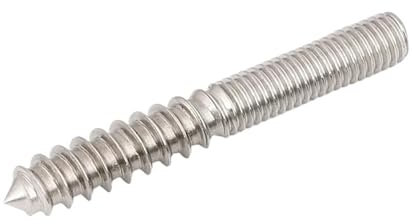 Tornillo de doble punta, Tornillo autorroscante de doble cabeza, Tornillos de espiga roscados de doble punta, Rosca de cola puntiaguda con zócalo hexagonal de madera de acero inoxidable 304(M5*40)