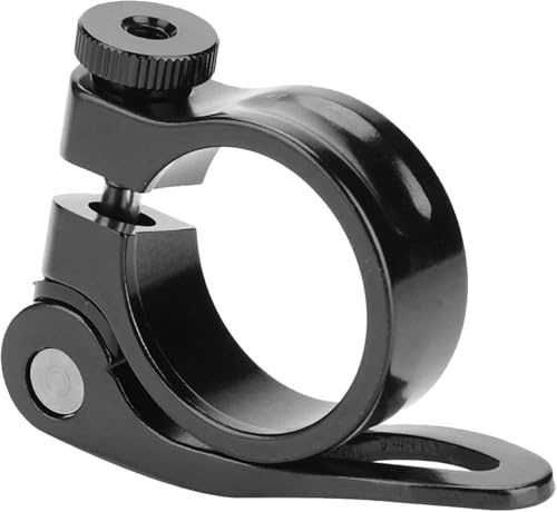 Sadelstängning Stolpklämma Sadelklämma Aluminium Snabb Release Cykelsadel med Snabbfrigöring Spak för Mountain Highway MTB (Svart, 31,8 mm)