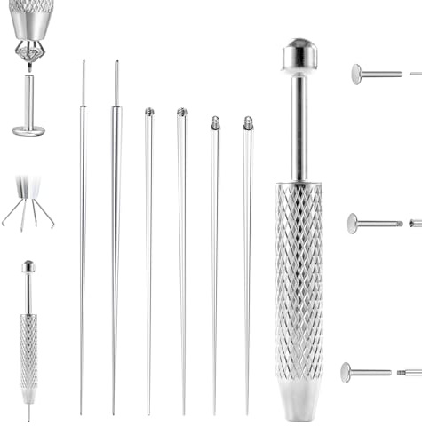 Xvbhaq 7 st piercingfräs instickspiercing, självpiercingverktyg, piercingtångverktyg för att gå ner i vikt och byta, piercingtillbehör för öron, näsa, läppar, navel