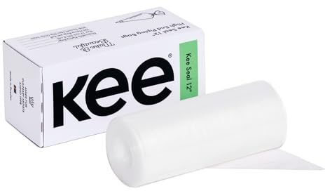 KEE-SEAL Disposable Pastry Bags, Piping Bag with Grip Tight Outer Surface, Smooth-Flow Interior, Easy Tear Perforation, Convenient Dispenser Box, 12-Inch, Clear
