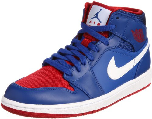 Nike Jordan 1 Flight Mid Basketballschuhe Sneaker Verschiedene Modelle/Farben, Schuhgröße:EUR 42, Farbe:blau/rot Air Jordan 1 Mid