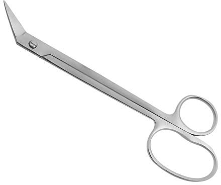 Forbici da adulti per unghie dei piedi, extra lunghe, circa 19 cm, con lama microdentata angolata.