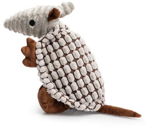 Hollypet Hundespielzeug, Plüsch-Hundespielzeug, Quietschendes Hundespielzeug, Stofftiere für kleine, mittelgroße und große alle Rassengrößen, Welpen-Kauspielzeug mit sauberen Zähnen, Grau