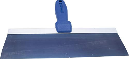 Espátula de superficie Marshalltown con mango de plástico de acero azul, tamaño: 305x76 mm, herramienta para yeseros y pintores.