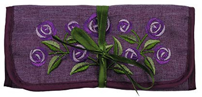 Justina Claire Jewellery Roll in a Rennie Mackintosh Purple
