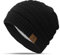KEECOW Damen Strickmütze Beanie, Mütze Damen Winter, Double Fleece Line Warm Thermal Beanie für Ski Sport Outdoor (Schwarz)