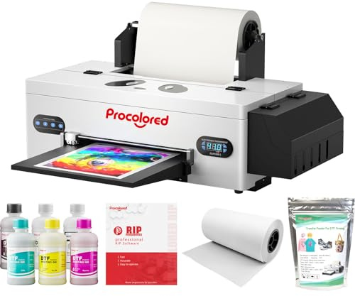 Procolored F13 DTF Printer Bundle A3 L1800 13Inches T Shirt Printing Machine With Cutter Roll Feeder Built-In Siphon System For Clothing Textile Customization
