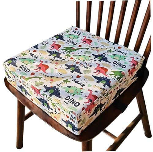 Seggiolino rialzato Seggiolino rialzato per sedia da cucina 13x13x3'' Seggiolino rialzato in poliestere con cinture di sicurezza Seggiolino rialzato per bambini piccoli staccabile e lavabile per bambi