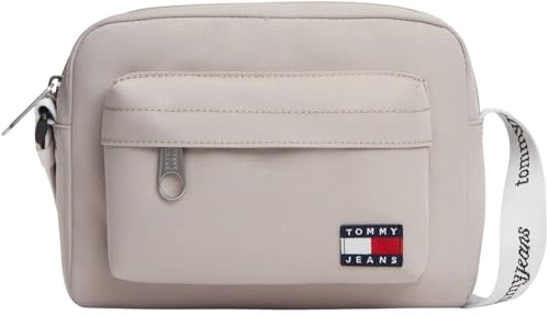 Tommy Jeans Donna Borsa a Tracolla Daily Crossover con Tasca Esterna, Beige (Stone), Taglia Unica