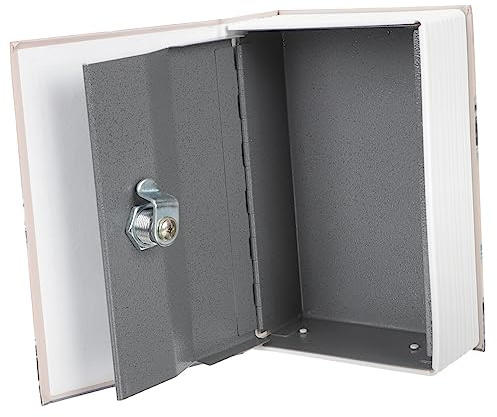 Mikikit Caja de Seguridad Hueca en Forma de Libro, Almacenamiento Secreto para Objetos Importantes, Papel y Metal, Adecuado para Escuela y Oficina