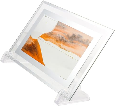 SOPOTUTU Immagine Artistica di Sabbia Cinetica Paesaggio Fluente e Decorazione da Scrivania per Casa e Ufficio Sabbia Fine Colorata e Design Rilassante