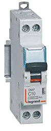 Legrand LEG406773 DNX 4500 Leitungsschutzschalter, Anschlussausführung: Schraube/Schraube, U+N, 230 V, 10 A, 4,5 kA, C-kurve, 1 m