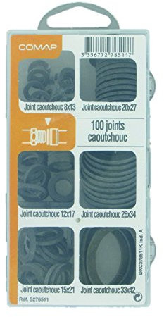 Comap, S278511, Set guarnizioni di gomma per impianti di acqua calda, bianco, 100