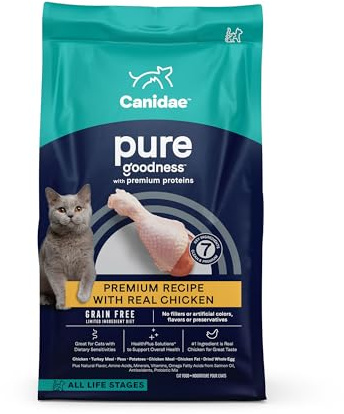 Canidae Pure Limited Ingredient Premium Dry Cat Food, Real Chicken Recipe, 10 lbs, Grain Free