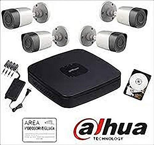 KIT COMPLETO VIDEOSORVEGLIANZA DAHUA HCVR4104C-S2 + 4 BULLET HAC-HFW1000R HDCVI