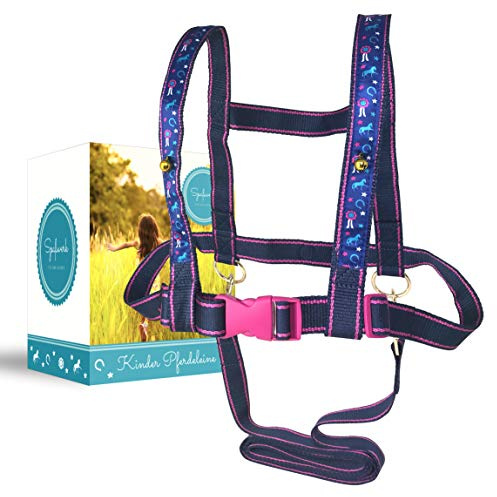 Spaßwerk® Pferdeleine zum Spielen für Mädchen | Pferdegeschirr für Kinder & Pferdefreunde von 3 bis 12 Jahre | Pferdeleine Kinder von Therapeuten