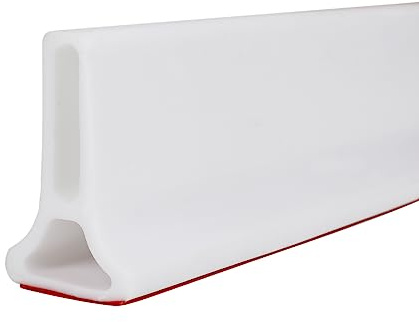 Jackfru Guarnizione autoadesiva per doccia, box doccia, striscia impermeabile, guarnizione in silicone per separazione a umido e secco, per cucina, bagno (bianco (100 x 3 x 5 cm)