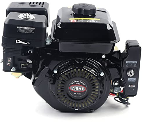 DUYIWAA Gas Engine, 212CC 4 Strokes Gas Engine Petrol Engine, 7.5HP Forced Air Cooling Single Cylinder Pull Start Go Kart Gas Engine for Pressure Washers, Water/Trash Transfer Pump