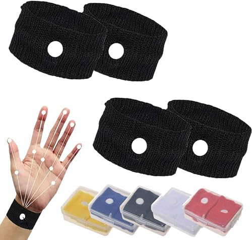 Sockerkontroll armband, blodsocker kontroll armband, hälsosam sockerkontroll terapeutiskt armband för alla (svart)