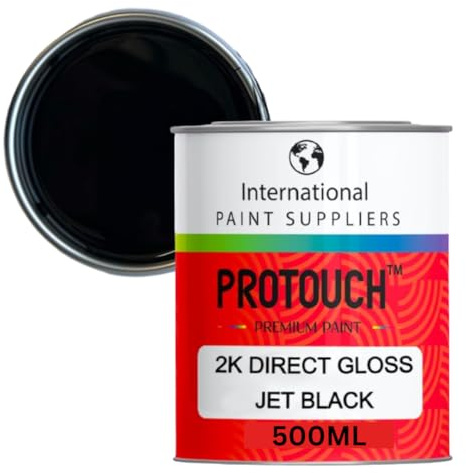 PROTOUCH Peinture acrylique satinée pour voiture en spray 500 ml Noir de jais, Peinture Carrosserie