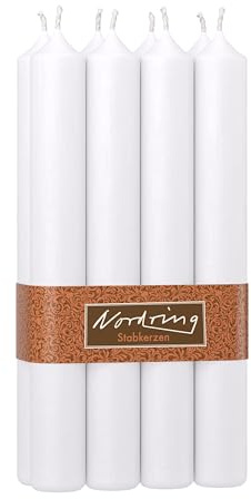 Nordring 8 stavljus 2,2 x 18 cm vit
