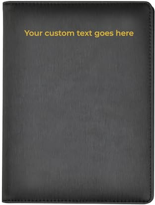 ARPAN A5 Presentation Folder with 24 Pockets – Professional Display Book with Plastic Sleeves for Documents, Notes & Projects | Compact A5 Portfolio for Study, Work & Personalised Storage (Black)