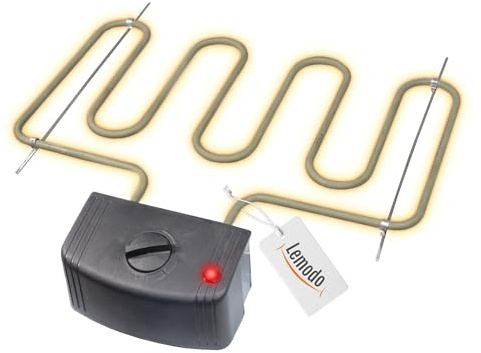 Lemodo Heizspirale für Räucheröfen – 2000 Watt elektrische Heizung mit stufenloser Temperaturregelung – Universell einsetzbar für verschiedene Räucherofentypen