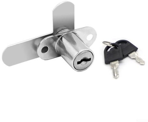 1619mm Double Door Lock Secure Lock for Mailboxes, Filing Cabinets, and Metal Storage (19mm Silver)