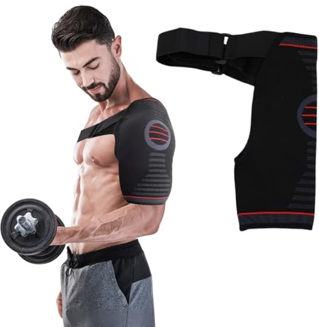Pluvyze Schulterbandage Herren，Schulterbandage FüR Frauen，Schulter Bandagen Herren，SchulterstüTze，Schulter Bandagen Damen, Passend FüR Rechte Oder Linke Schulter