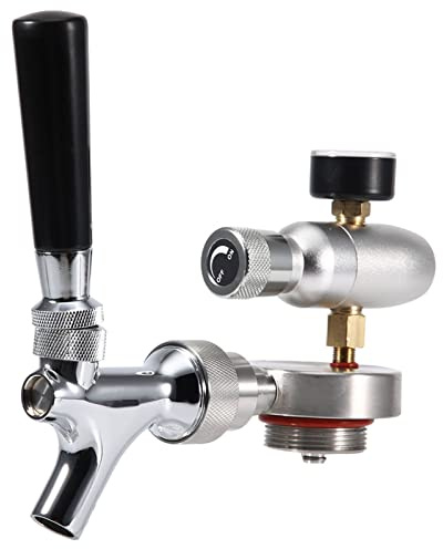 Sustvita Mini Keg Beer Dispenser Kit, rostfritt stål ölkran med CO2 -injektor, knacka på dispenser för 2L / 3.6L / 4L Mini Keg Beer Growler