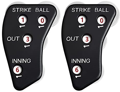Kadagg 2Pcs Baseball Umpire r, 4 Wheels Baseball Indicator Umpire Not Easy to Slide Baseball Counter r for Softball ABS