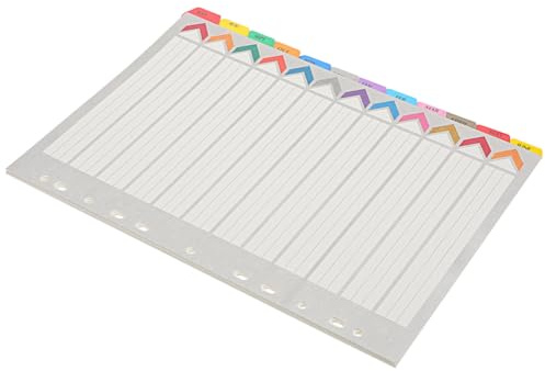Milisten Intercalaires A4 en Papier Coloré avec Onglets 12 Feuilles Séparateurs Pratiques pour Organiser Documents et Indexer Planners pour Classeur et Cahiers