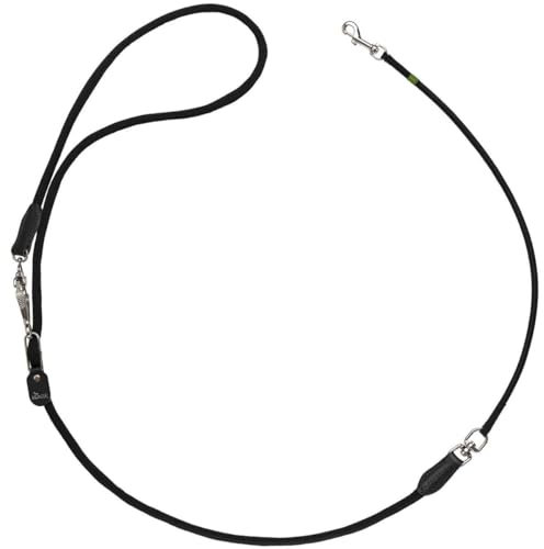 HUNTER Fahrradleine mit Sicherheitskarabiner, verstellbar 170-250 cm, schwarz