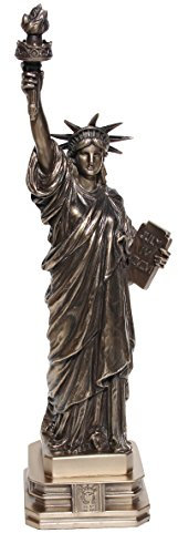 12 3/8 Inch Cold Cast Bronze Resin Statue of Liberty Collectible Figure Statue