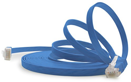1aTTack.de 5m - Blau - 1 Stück - Cat.6 Flaches Netzwerkkabel Cat6 Flachkabel Ultra Flach Cat.6 Patchkabel 1000 Mbit/s Gigabit LAN (RJ45) Flach Slim Micro