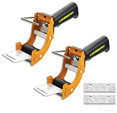 2 Pcs LDS Industry Paketklebeband Klebebandabroller Paketbandabroller Packband Paketband Papierklebeband Abroller Handabroller Kleberoller Packetbandroller Klebebandspender mit extra Klinge von