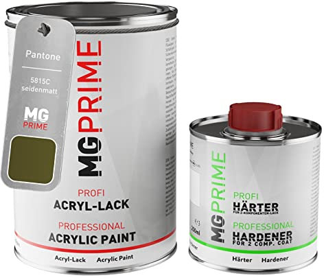 Pantone 5815C Green mat satiné peinture acrylique 1,5 Litres / 1500 ml durcisseur inclus